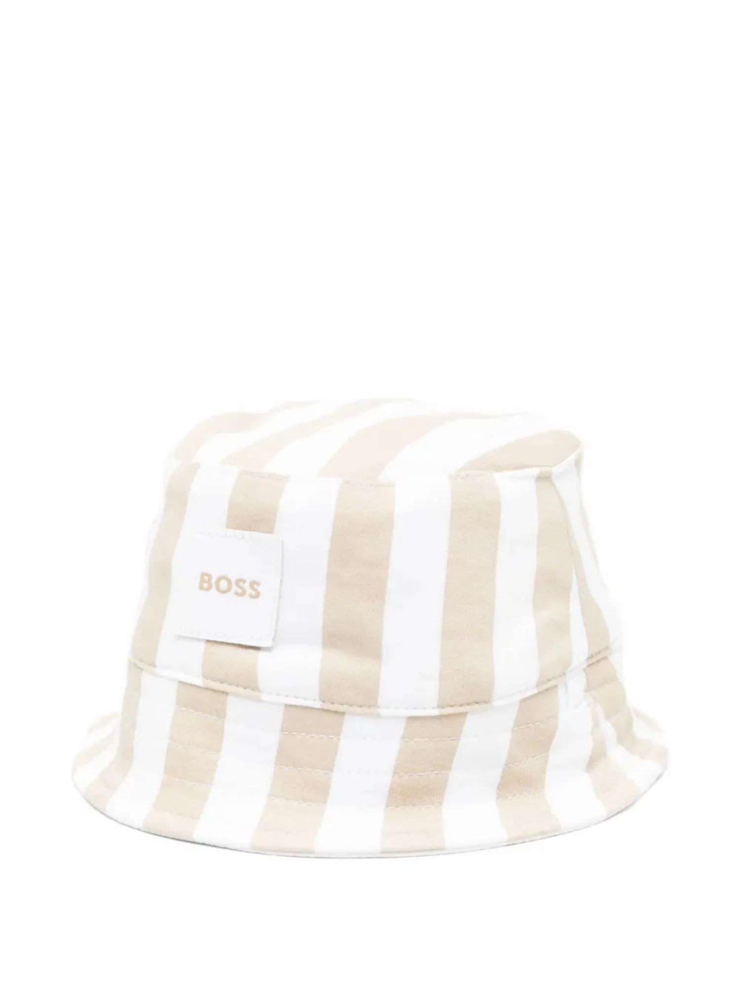 Boss cappello alla pescatora reversibile bambino beige bianco J53097 BEIGE BOSS 