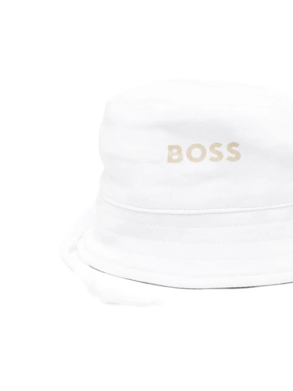 Boss cappello alla pescatora reversibile bambino beige bianco J53097 BEIGE BOSS 