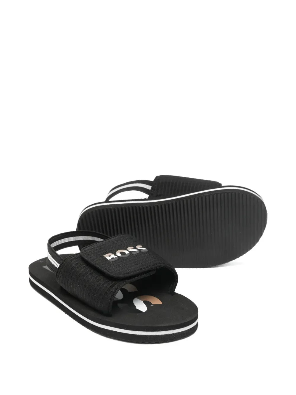 Boss sandali neonato con fascia logata nero J53242 NERO BOSS 