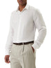 Calvin Klein camicia uomo misto lino slim fit bianco