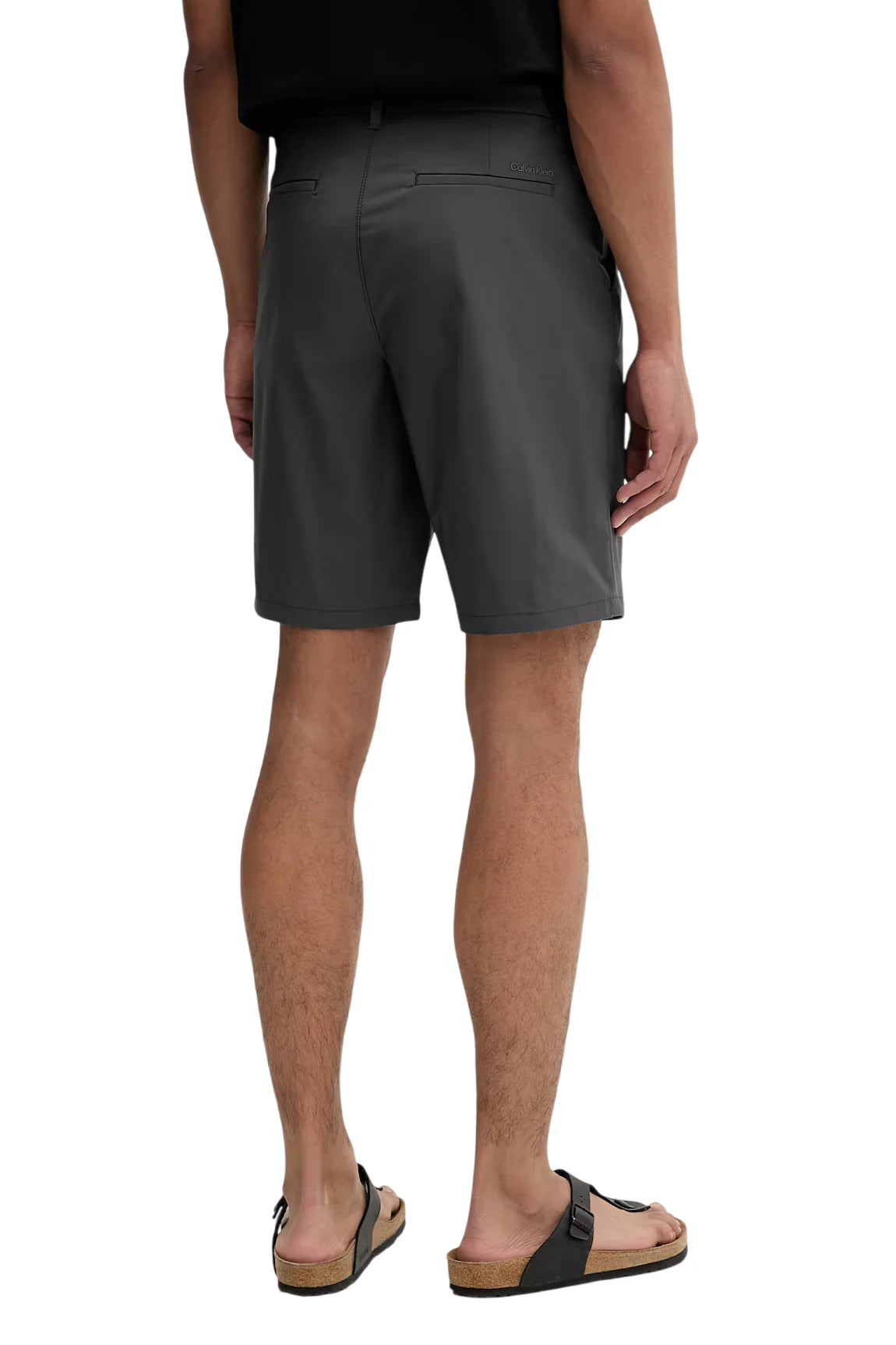 Calvin Klein bermuda uomo straight in tessuto tecnico grigio LV04LB613G BAC Calvin Klein 