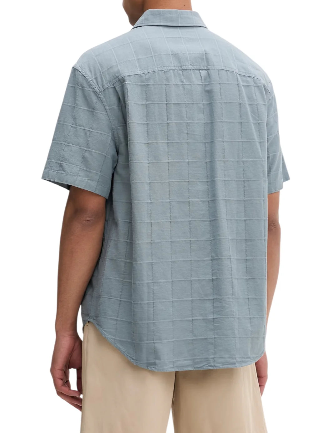 Calvin Klein camicia uomo in cotone check manica corta blu avio LV04LF115G 5K3 Calvin Klein 