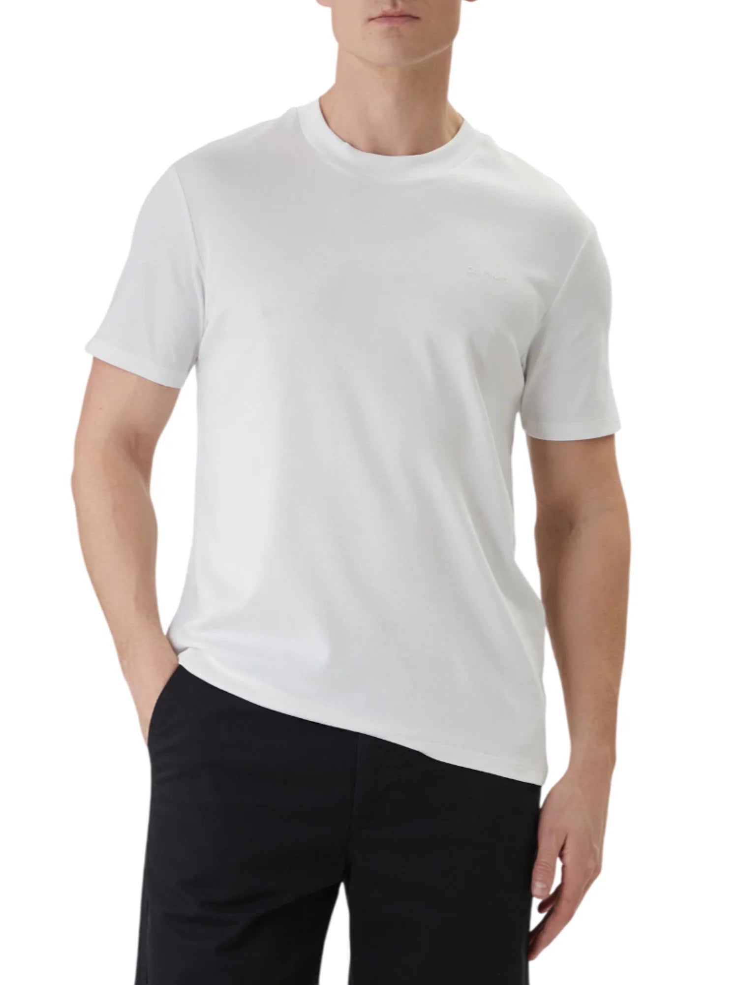 Calvin Klein T-shirt uomo maniche corte con logo bianco LV04LF209G YAF Calvin Klein 