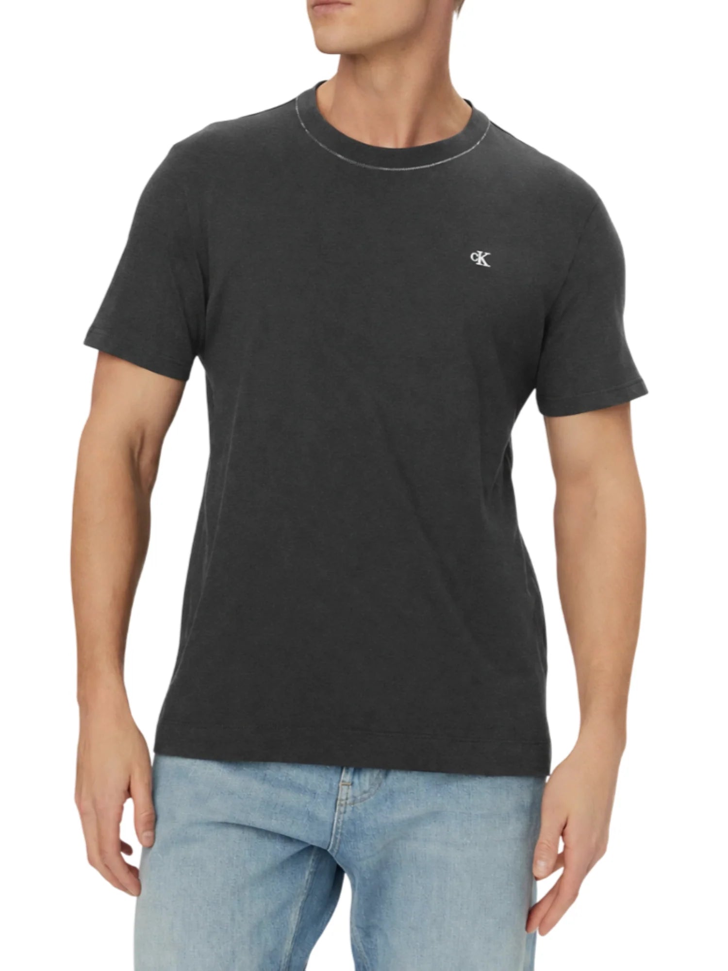 Calvin Klein T-shirt uomo in jersey manica corta grigio LV04LF223G CKP Calvin Klein 