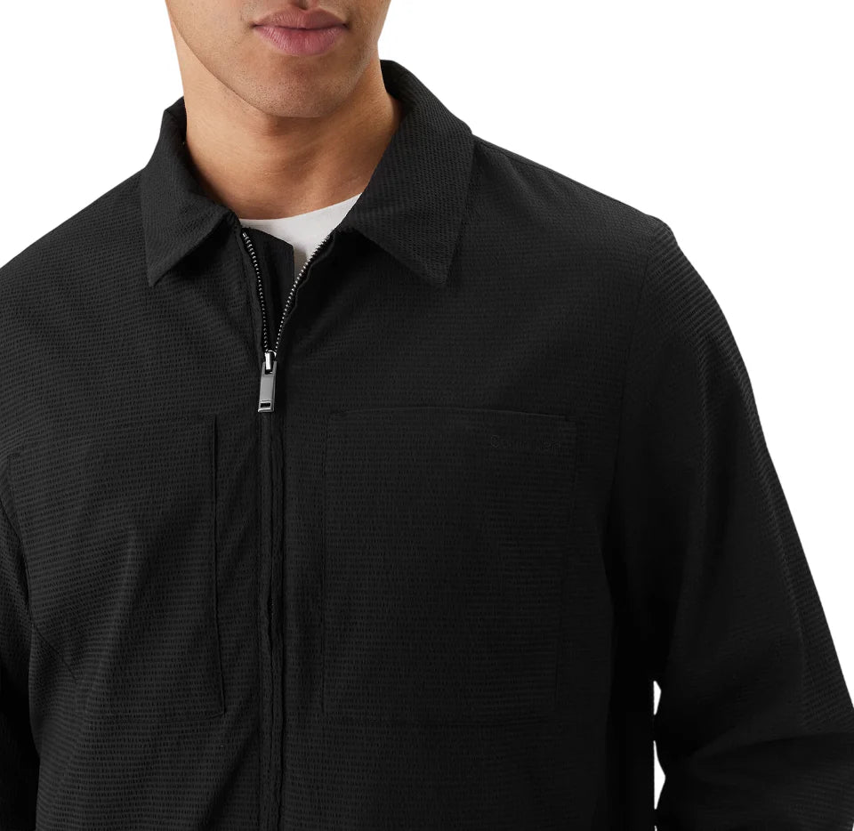 Calvin Klein giubbino leggero uomo con tasconi nero LV04LF424G UB1 Calvin Klein 