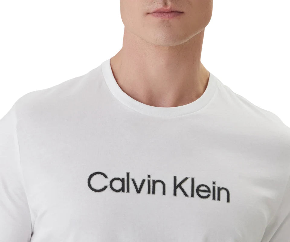 Calvin Klein T-shirt manica corta uomo con logo bianco LV04LF809G YAF Calvin Klein 