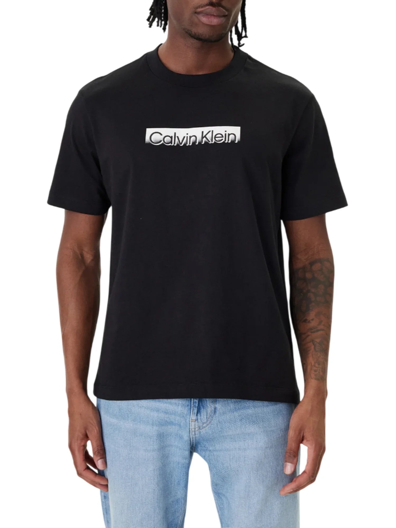 Calvin Klein T-shirt uomo manica corta con logo nero LV04LF812G UB1 Calvin Klein 