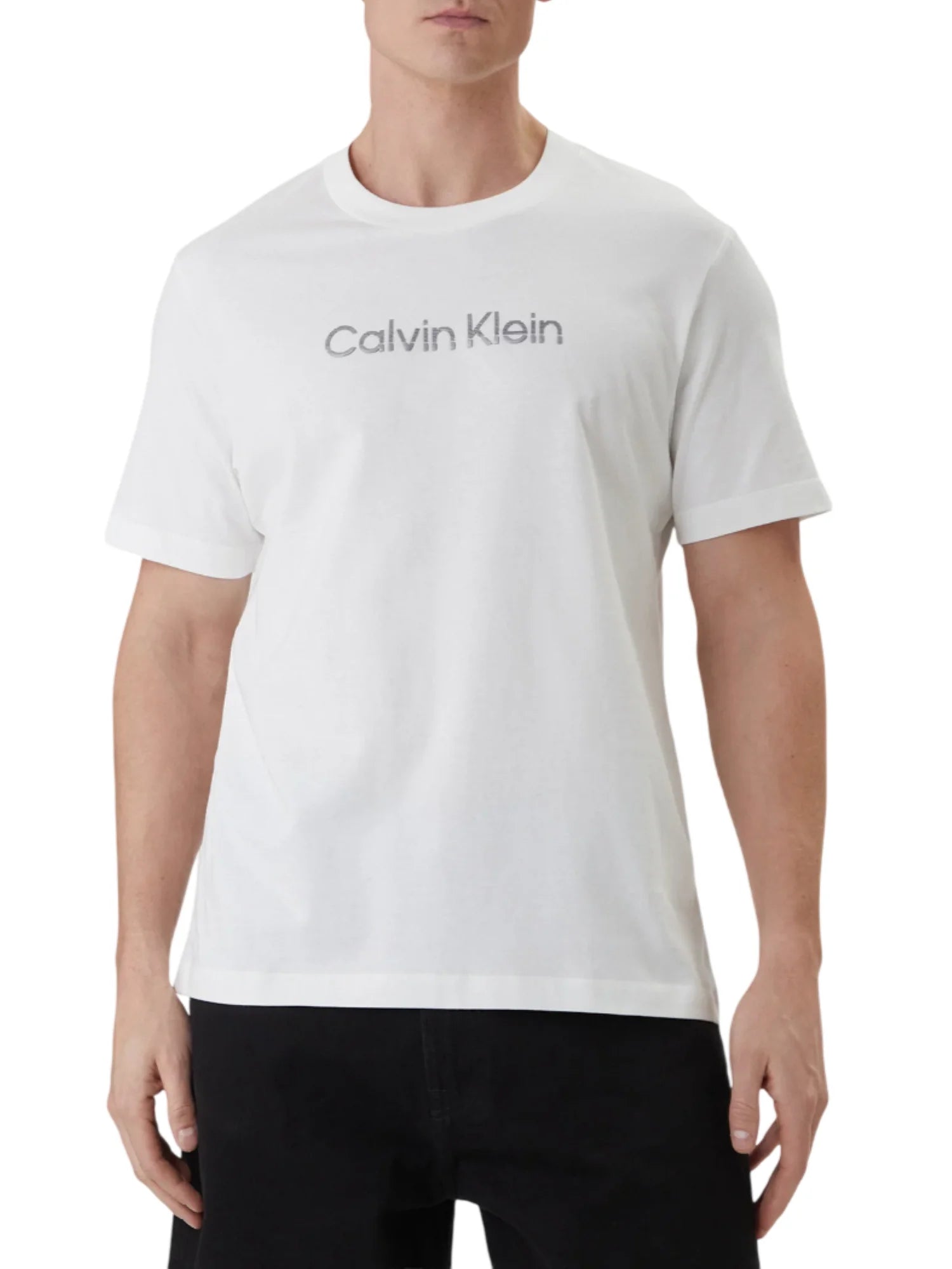 Calvin Klein T-shirt uomo manica corta con logo bianco LV04LF813G YAF Calvin Klein 