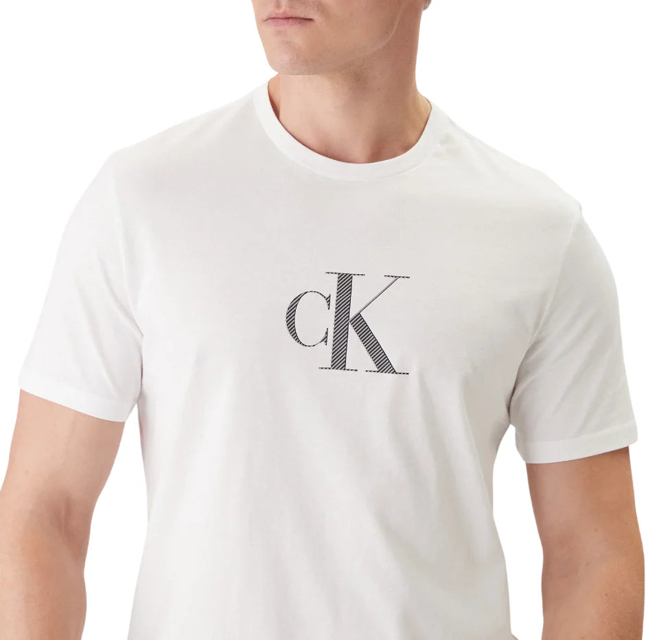 Calvin Klein T-shirt uomo manica corta con logo bianco LV04RF853G YAF Calvin Klein 