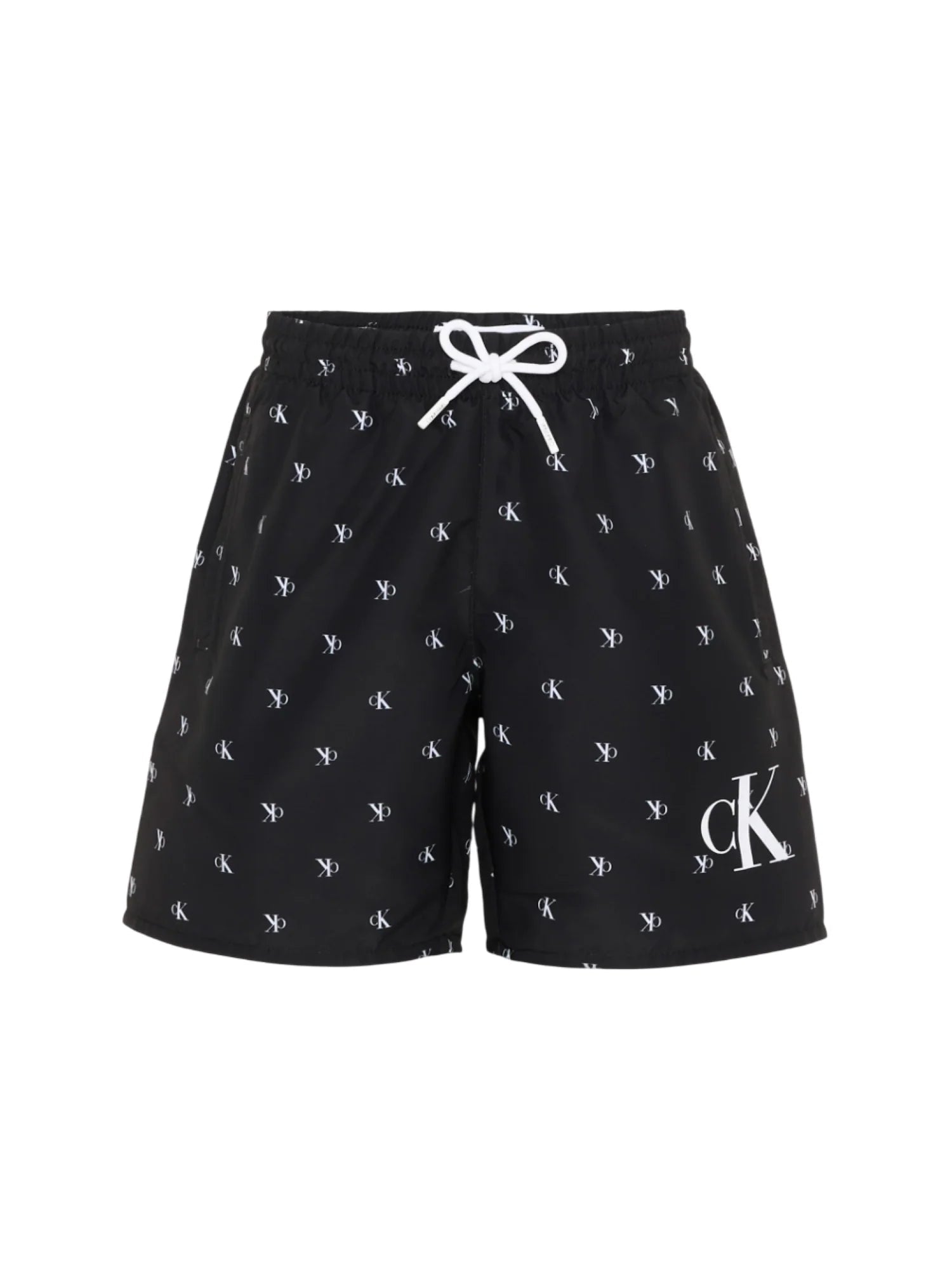 Calvin Klein boxer mare bambino in fantasia logata nero KV0KV00062 0GK Calvin Klein Beachwear 