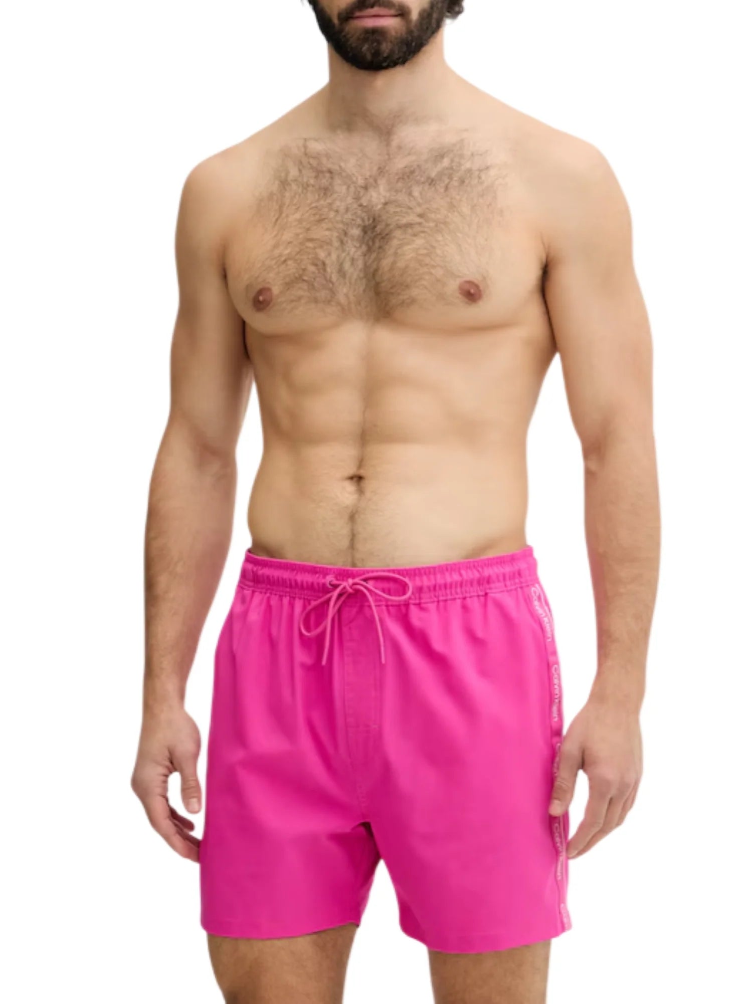 Calvin Klein boxer mare uomo con bande logate fucsia LV00N61002 MKT Calvin Klein Beachwear 