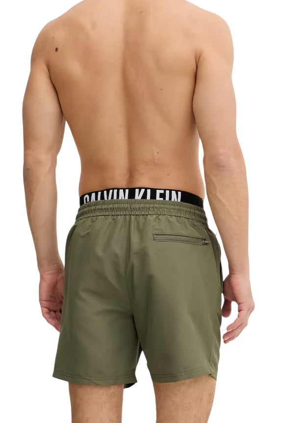 Calvin Klein boxer mare uomo con fascia logata verde militare LV00N61015 PLI Calvin Klein Beachwear 