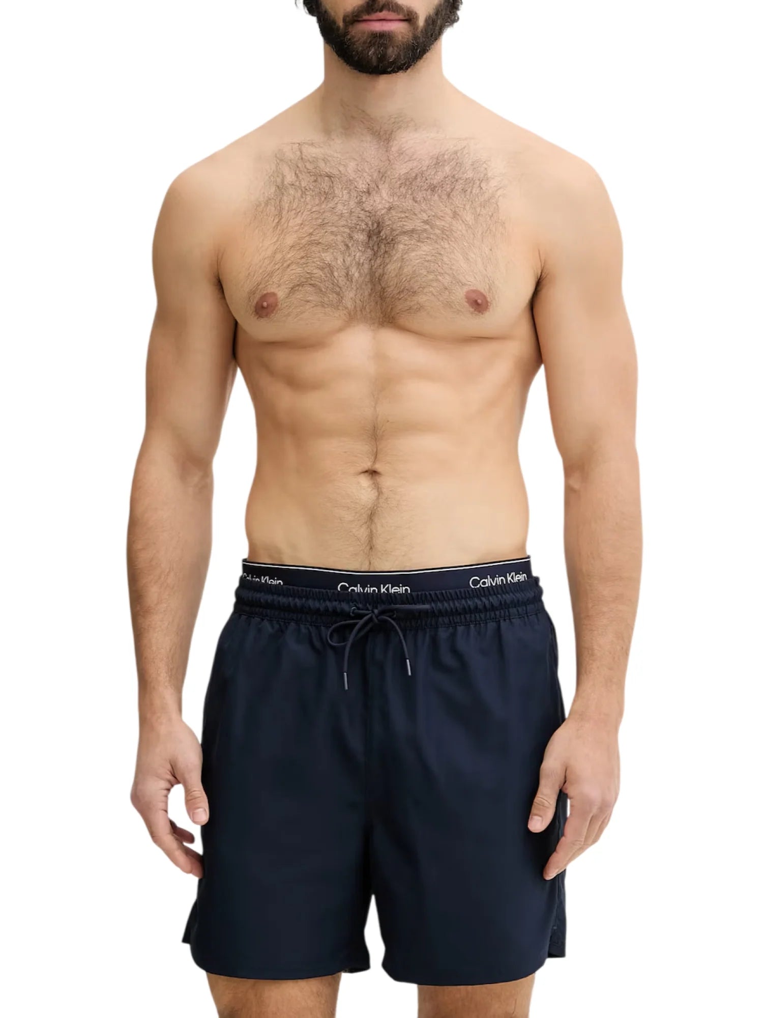 Calvin Klein boxer mare uomo con fascia logata blu LV00N61023 0PP Calvin Klein Beachwear 