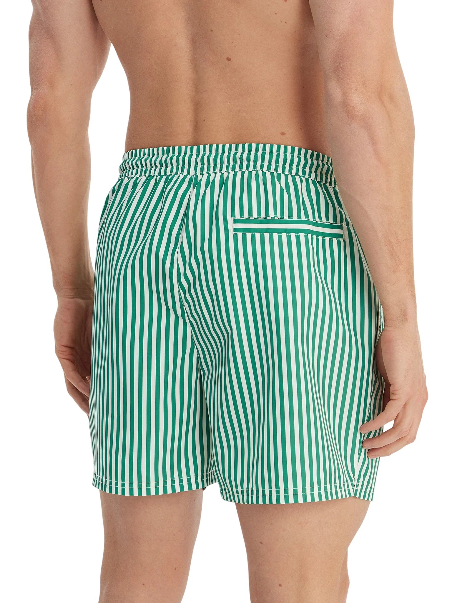 Calvin Klein boxer mare uomo in fantasia a righe verde bianco LV00N61045 4ZF Calvin Klein Beachwear 