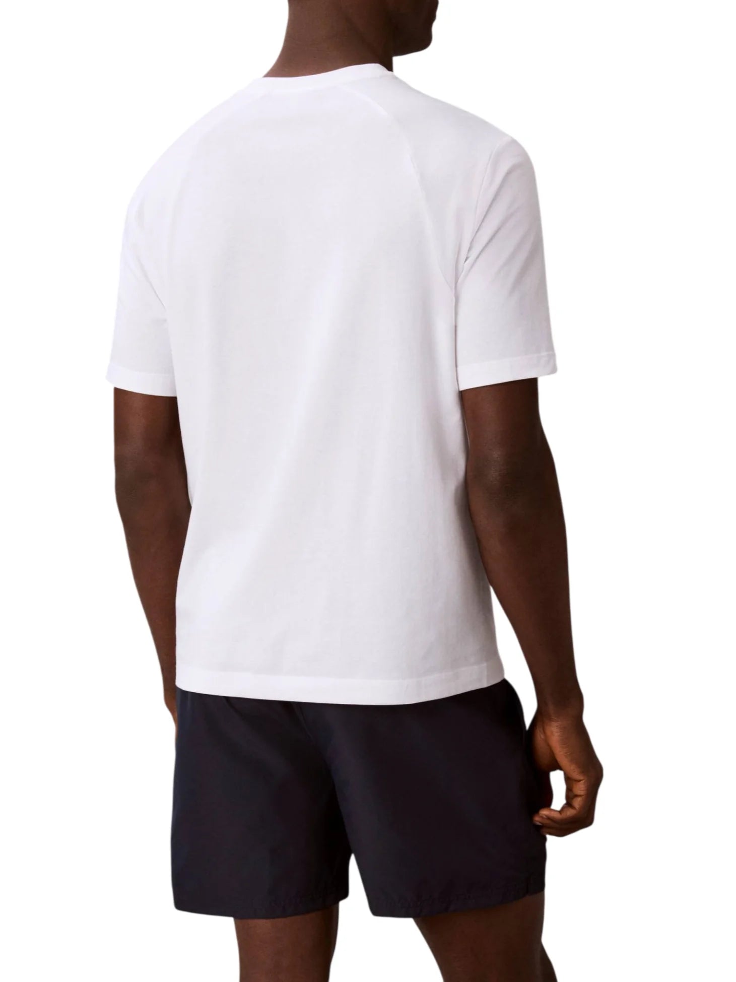 Calvin Klein T-shirt uomo manica corta con logo bianco LV00NM3019 100 Calvin Klein Beachwear 