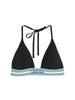 Calvin Klein top bikini triangolo con fascia logata nero