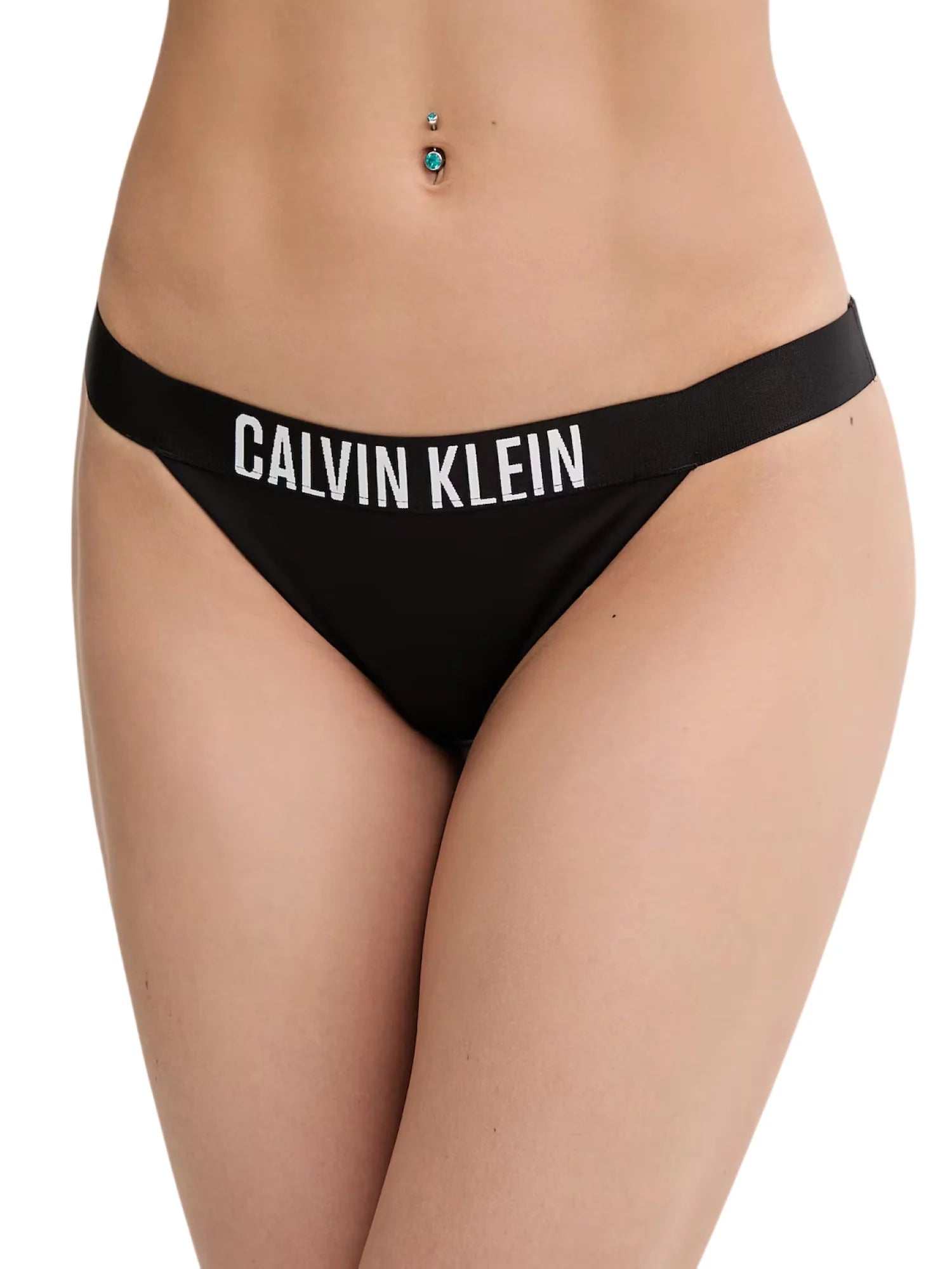 Calvin Klein slip mare brasiliana donna con logo nero LV00Q61218 UB1 Calvin Klein Beachwear 