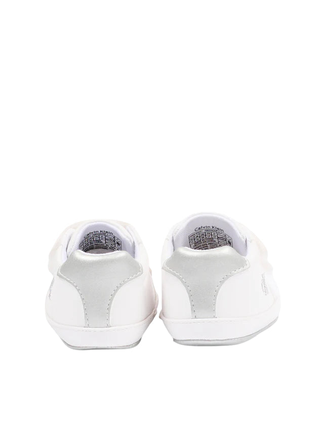 Calvin Klein scarpette neonata con logo glitter bianco V0A9-83201-1582 X025 Calvin Klein Footwear 