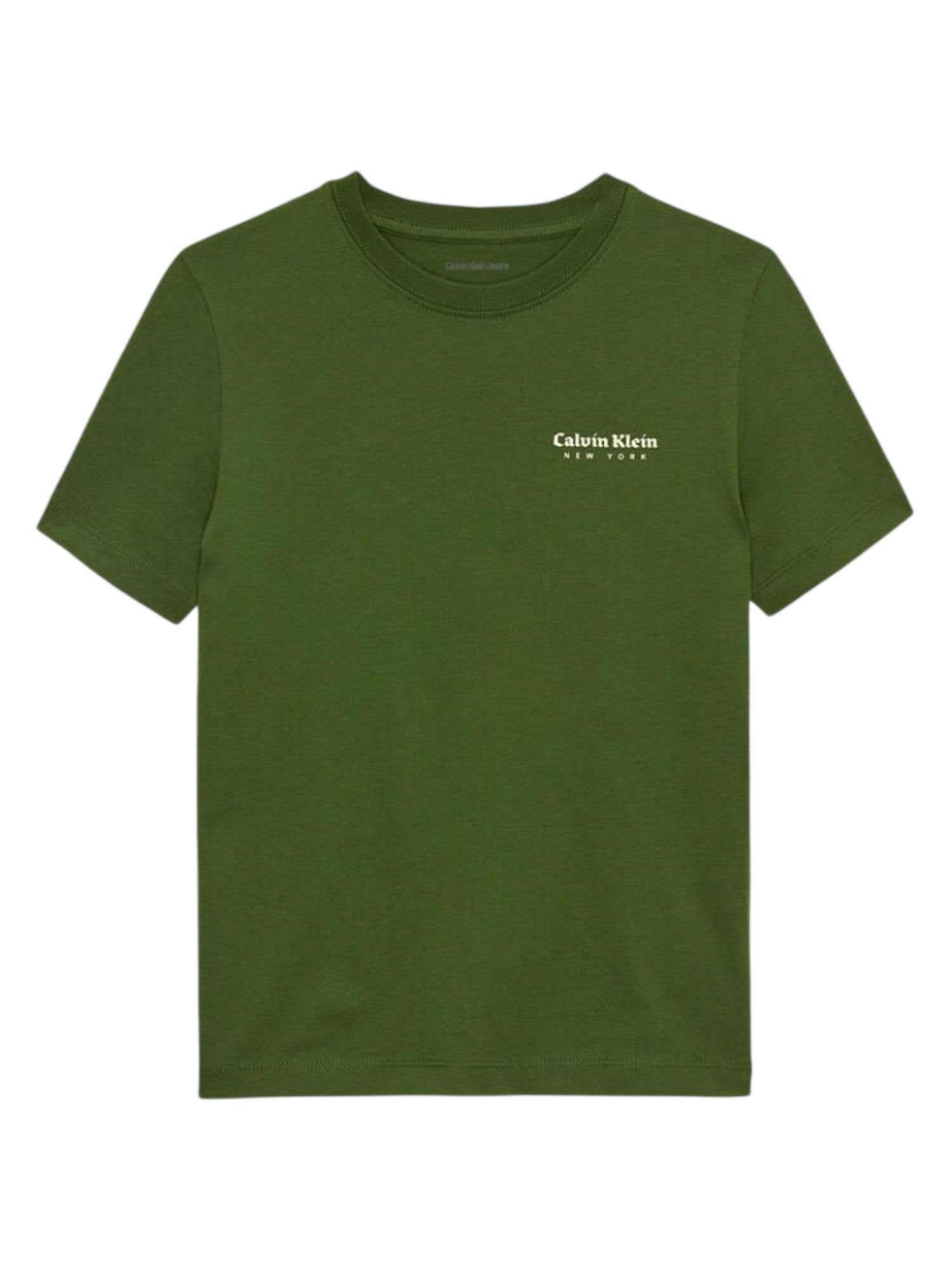 Calvin Klein Jeans T-shirt bambino con logo verde IB0IB02608 LTQ Calvin Klein Jeans 