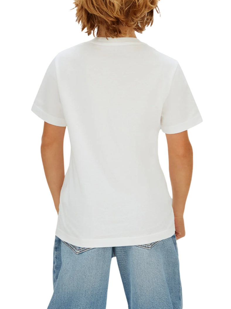 Calvin Klein Jeans T-shirt bambino con logo bianco IB0IB02608 YAF Calvin Klein Jeans 