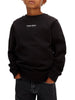 Calvin Klein Jeans felpa bambino minimal logo nero