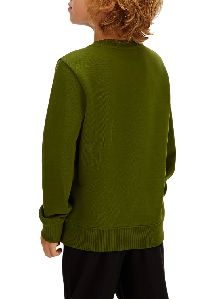 Calvin Klein Jeans felpa bambino minimal logo verde IB0IB02617 LTQ Calvin Klein Jeans 