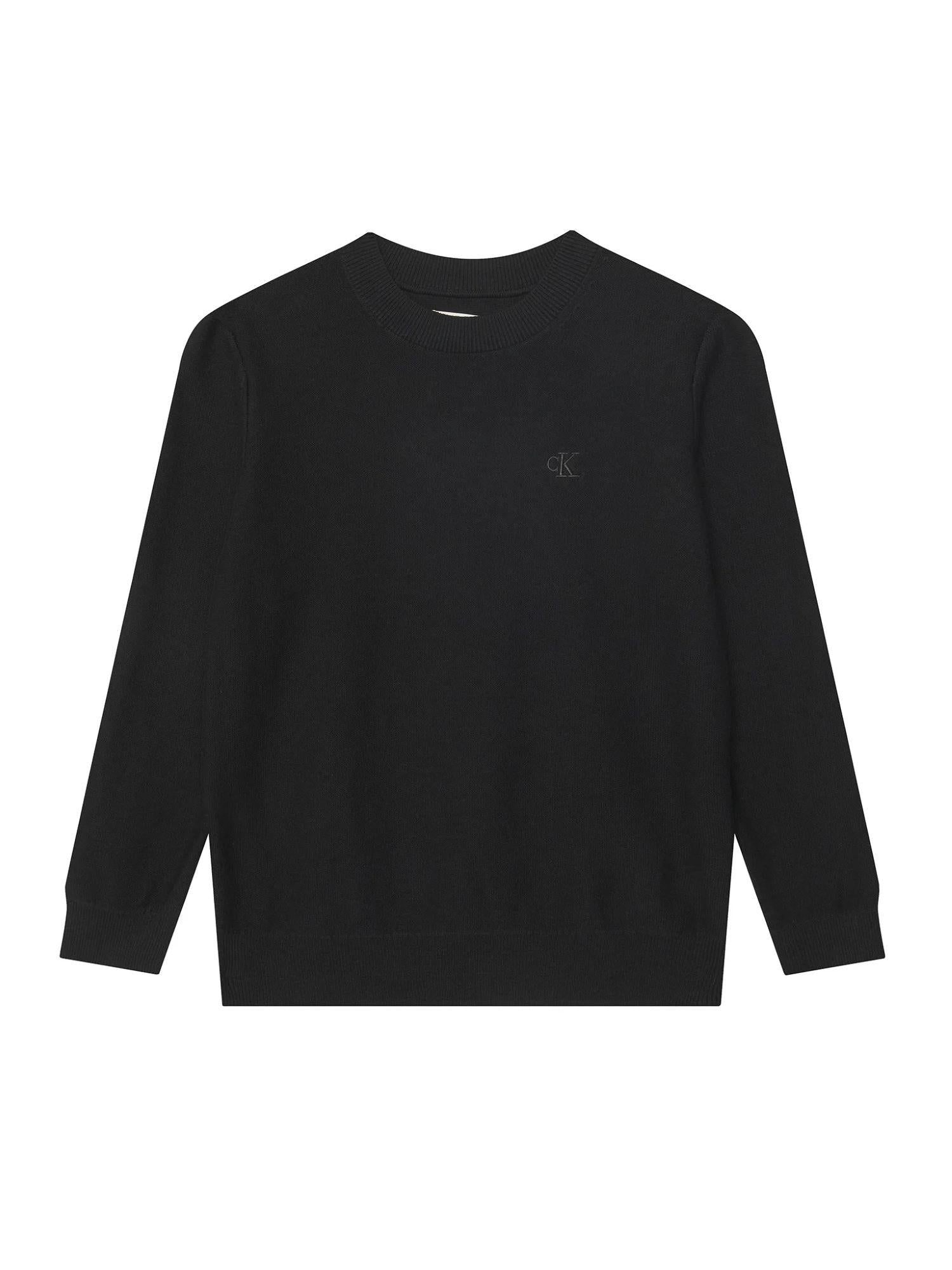 Calvin Klein Jeans maglia basic bambino in cotone nero IB0IB02641 BEH Calvin Klein Jeans 
