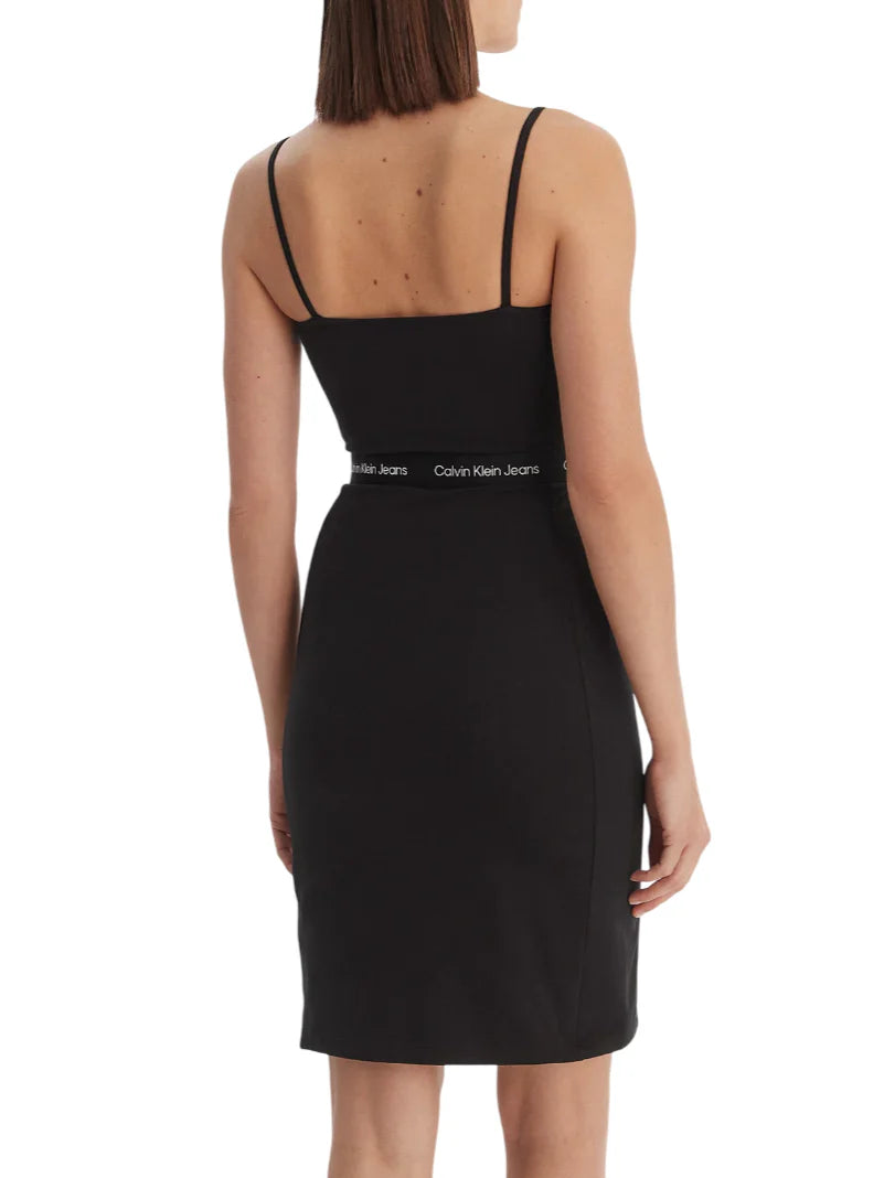 Calvin Klein Jeans abito donna con banda logata nero LV047F289G UB1 Calvin Klein Jeans 