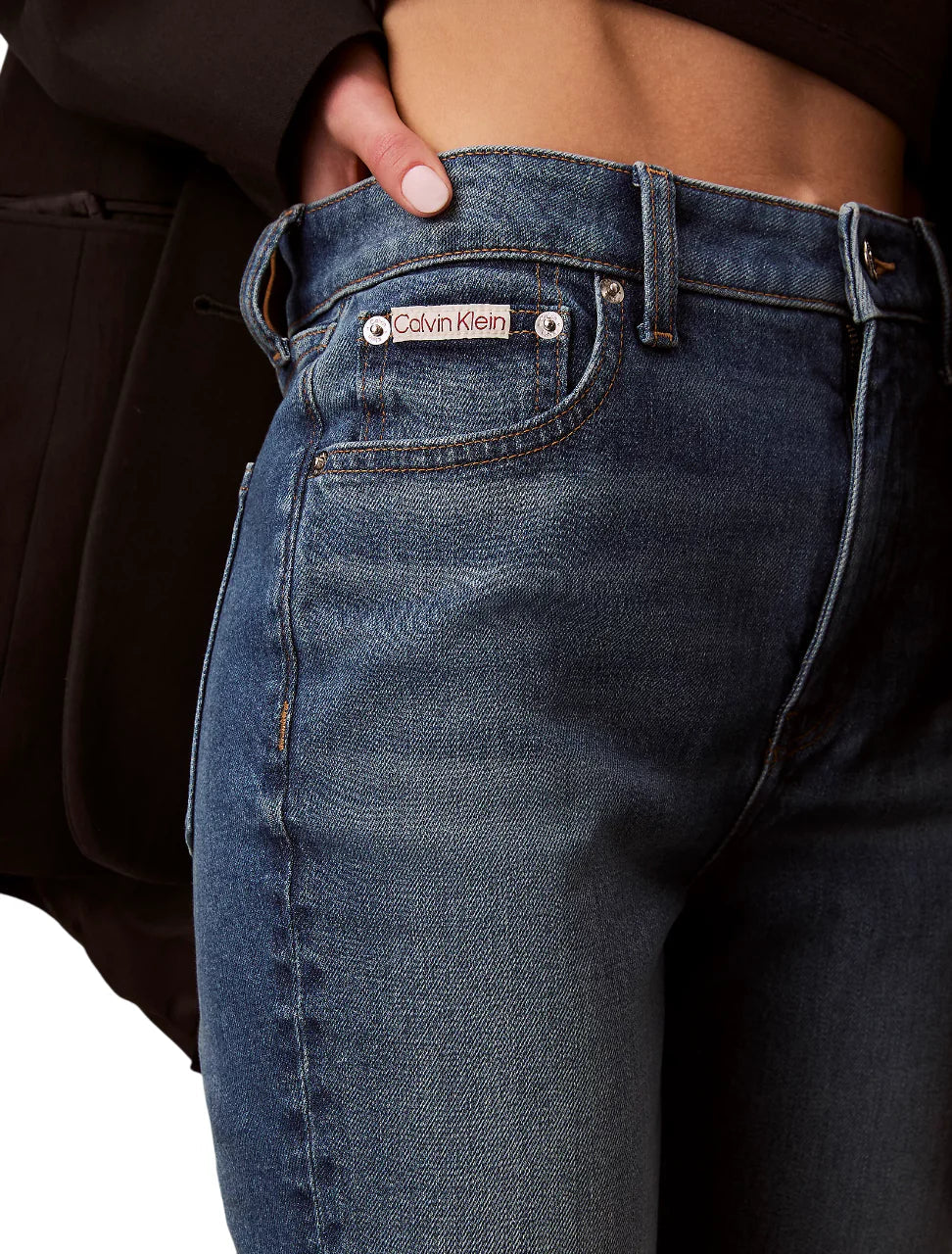 Calvin Klein Jeans jeans donna skinny Boot lavaggio blu LV047F666G Q0P Calvin Klein Jeans 