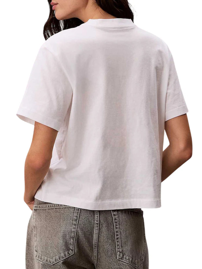 Calvin Klein T-shirt maniche corte donna con logo bianco LV047F800G YAF Calvin Klein Jeans 