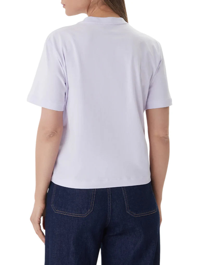 Calvin Klein Jeans T-shirt manica corta con logo ricamato lilla LV047F801G 3OQ Calvin Klein Jeans 