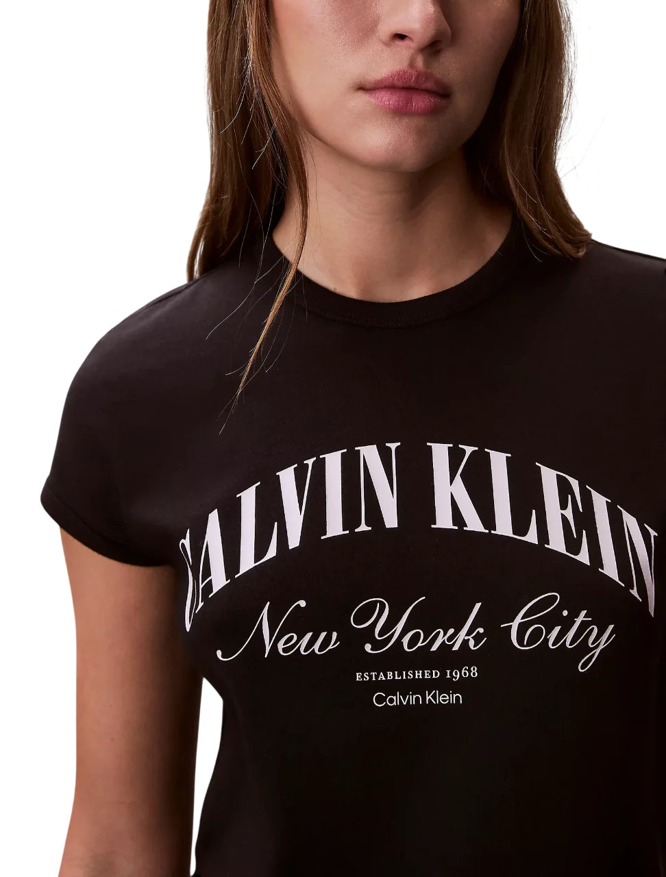 Calvin Klein T-shirt manica corta stampa logo nero LV047F815G UB1 Calvin Klein Jeans 