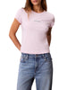 Calvin Klein Jeans T-shirt manica corta donna con logo rosa