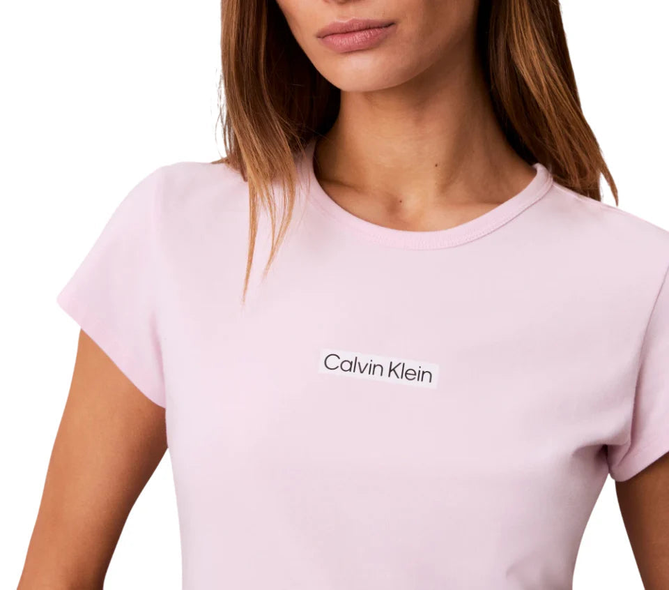 Calvin Klein Jeans T-shirt manica corta donna con logo rosa LV047F842G 8Z6 Calvin Klein Jeans 