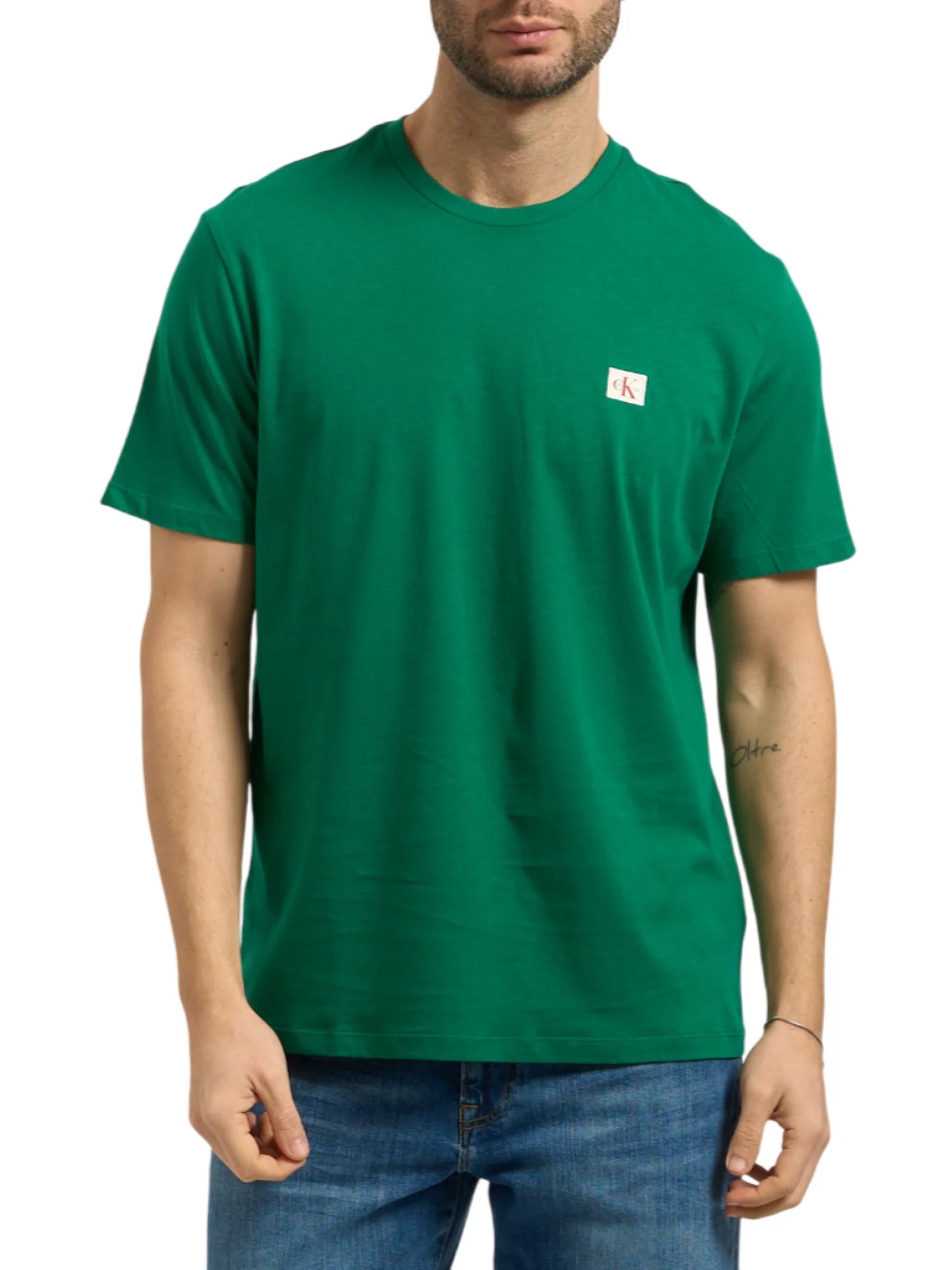 Calvin Klein Jeans T-shirt uomo manica corta verde LV04RC272G L4G Calvin Klein Jeans 