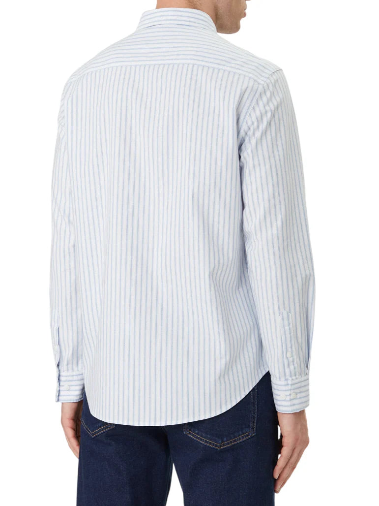Calvin Klein Jeans camicia uomo in fantasia gessata bianco celeste LV04RF100G C32 Calvin Klein Jeans 