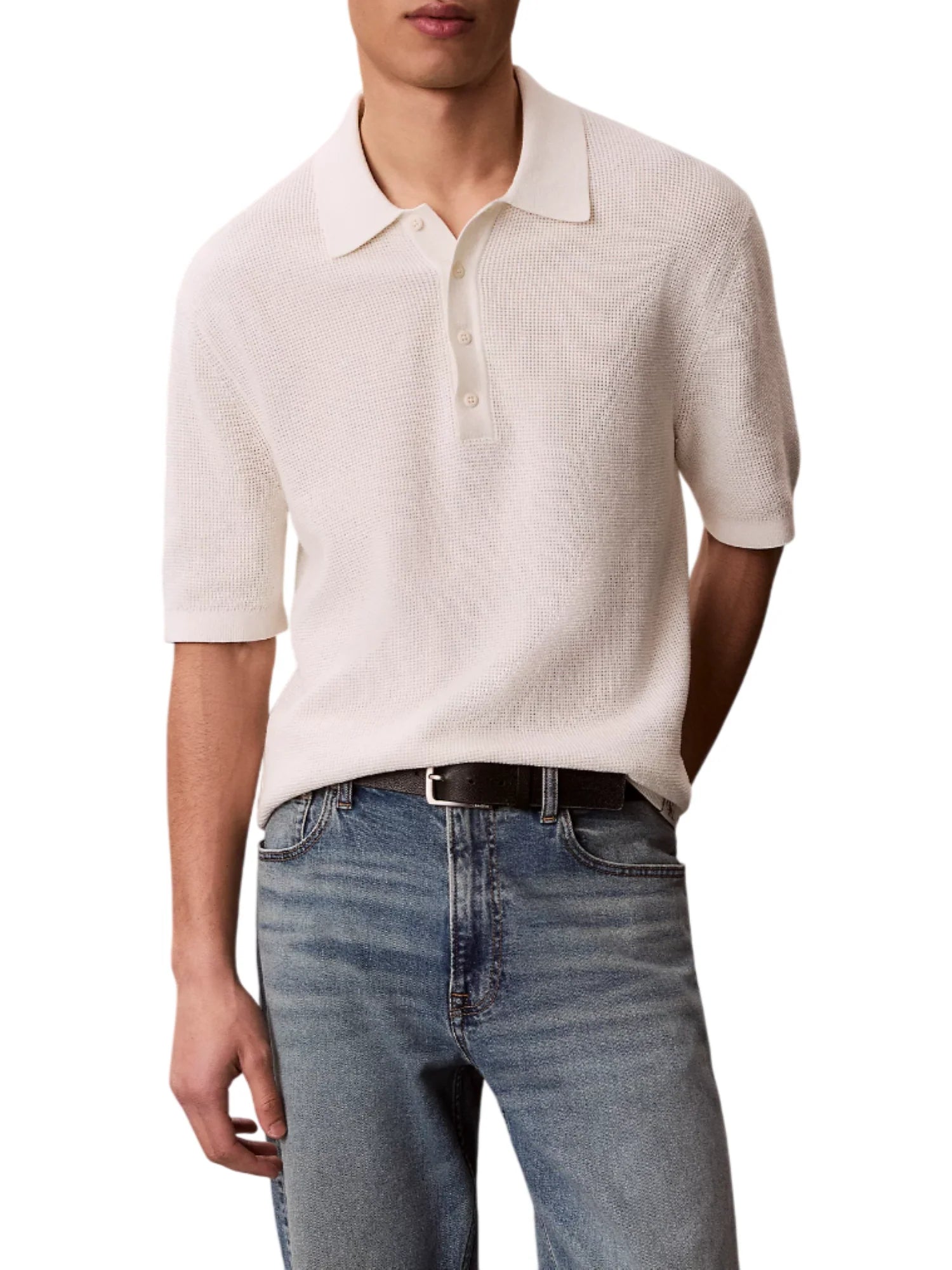Calvin Klein Jeans polo uomo manica corta panna LV04RF316G YAS Calvin Klein Jeans 