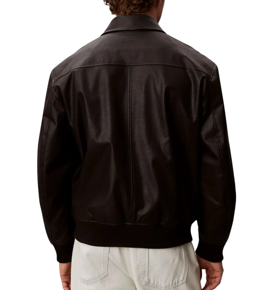 Calvin Klein Jeans giubbino uomo in ecopelle nero LV04RF403G UB1 Calvin Klein Jeans 