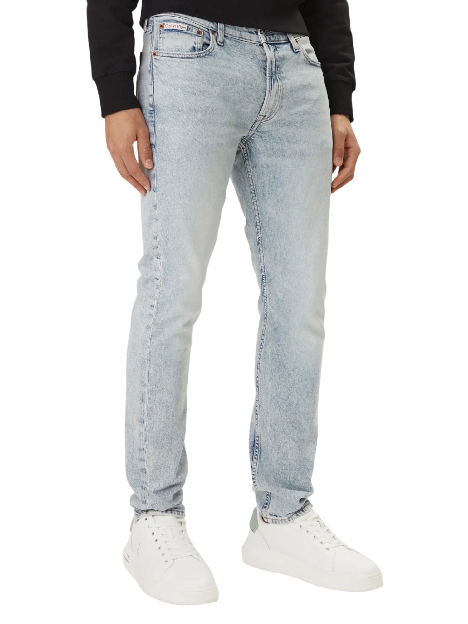 Calvin Klein Jeans jeans uomo slim Taper lavaggio blu LV04RF741G EF8 Calvin Klein Jeans 