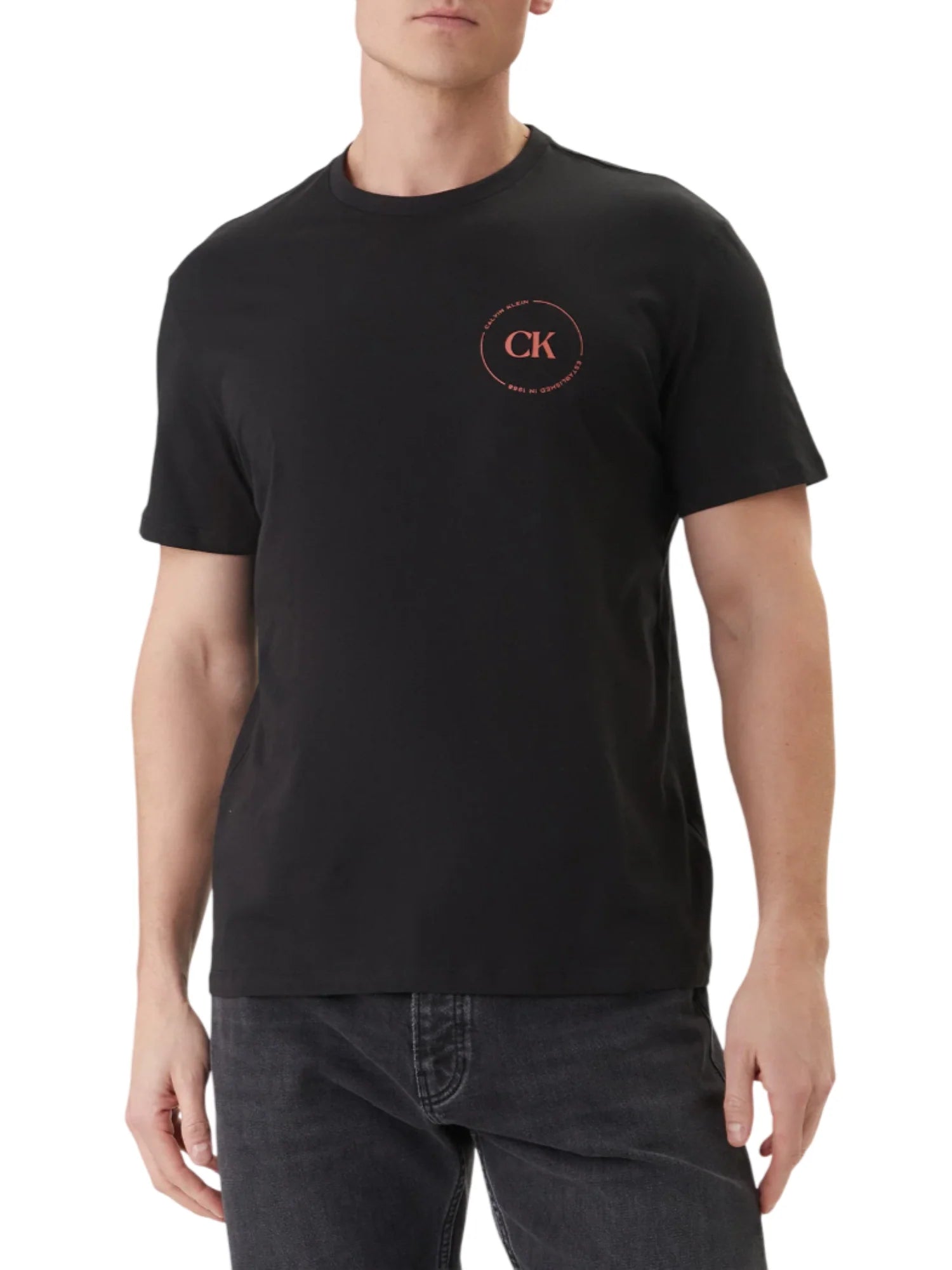Calvin Klein Jeans T-shirt uomo manica corta con logo nero LV04RF801G UB1 Calvin Klein Jeans 