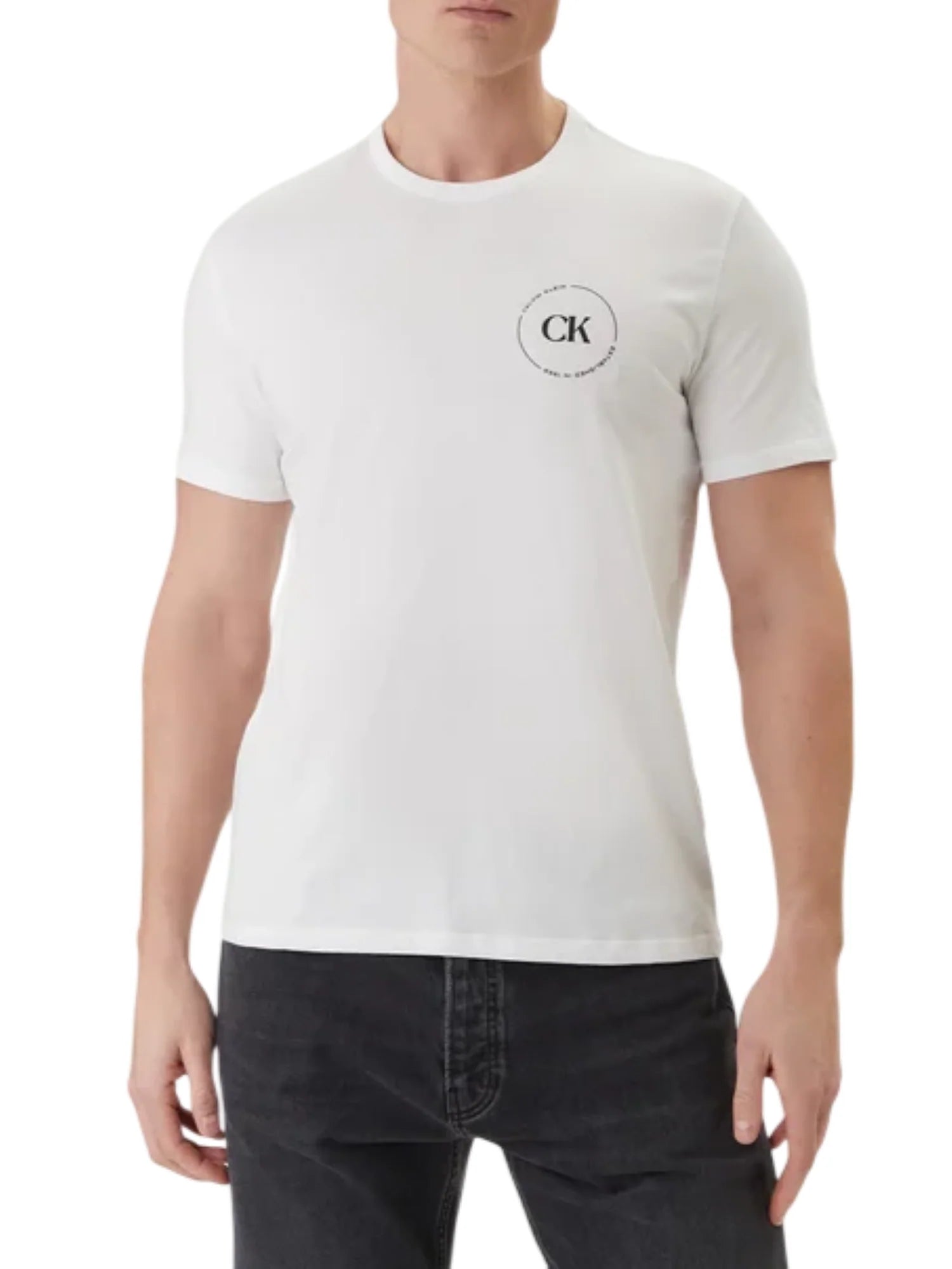 Calvin Klein Jeans T-shirt uomo manica corta con logo bianco LV04RF801G YAF Calvin Klein Jeans 