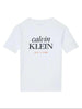 Calvin Klein Jeans T-shirt unisex bambino con logo bianco