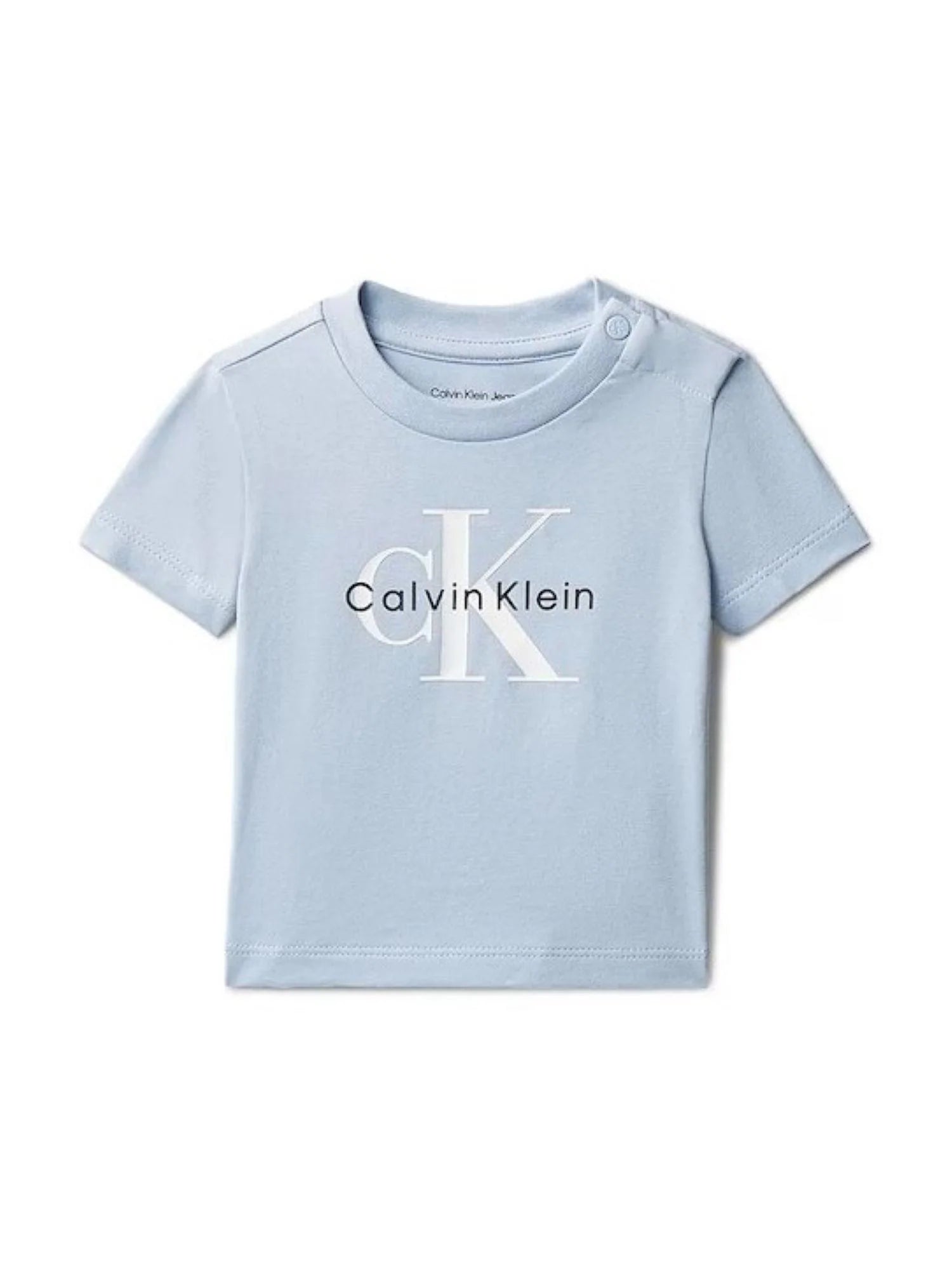 Calvin Klein Jeans T-shirt unisex neonato manica corta celeste LVCKSJA47B C1O Calvin Klein Jeans 