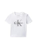 Calvin Klein Jeans T-shirt unisex neonato manica corta bianco