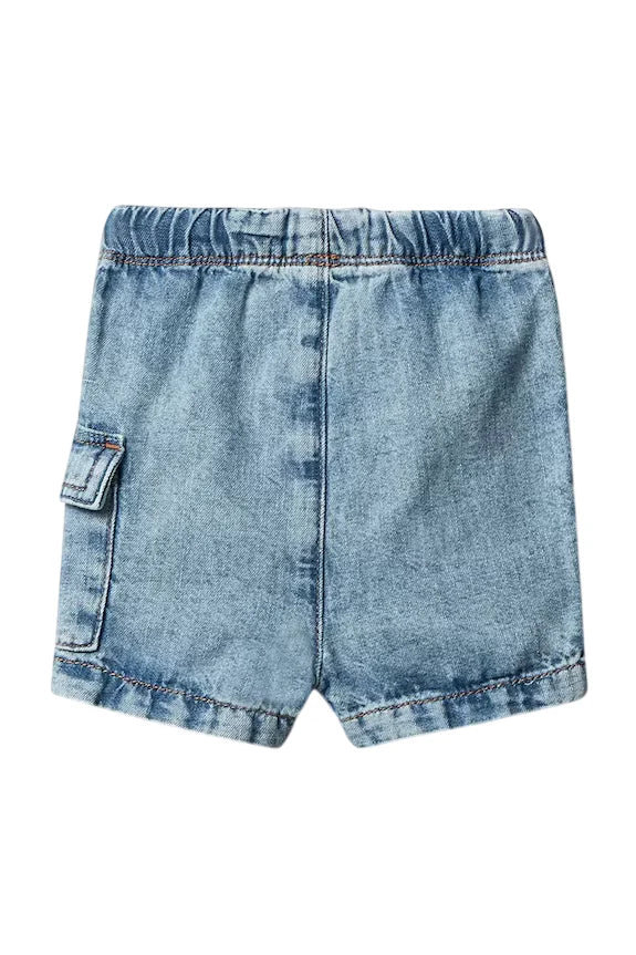 Calvin Klein Jeans shorts cargo neonato in denim lavaggio medio LVCKSJC60B 1A4 Calvin Klein Jeans 