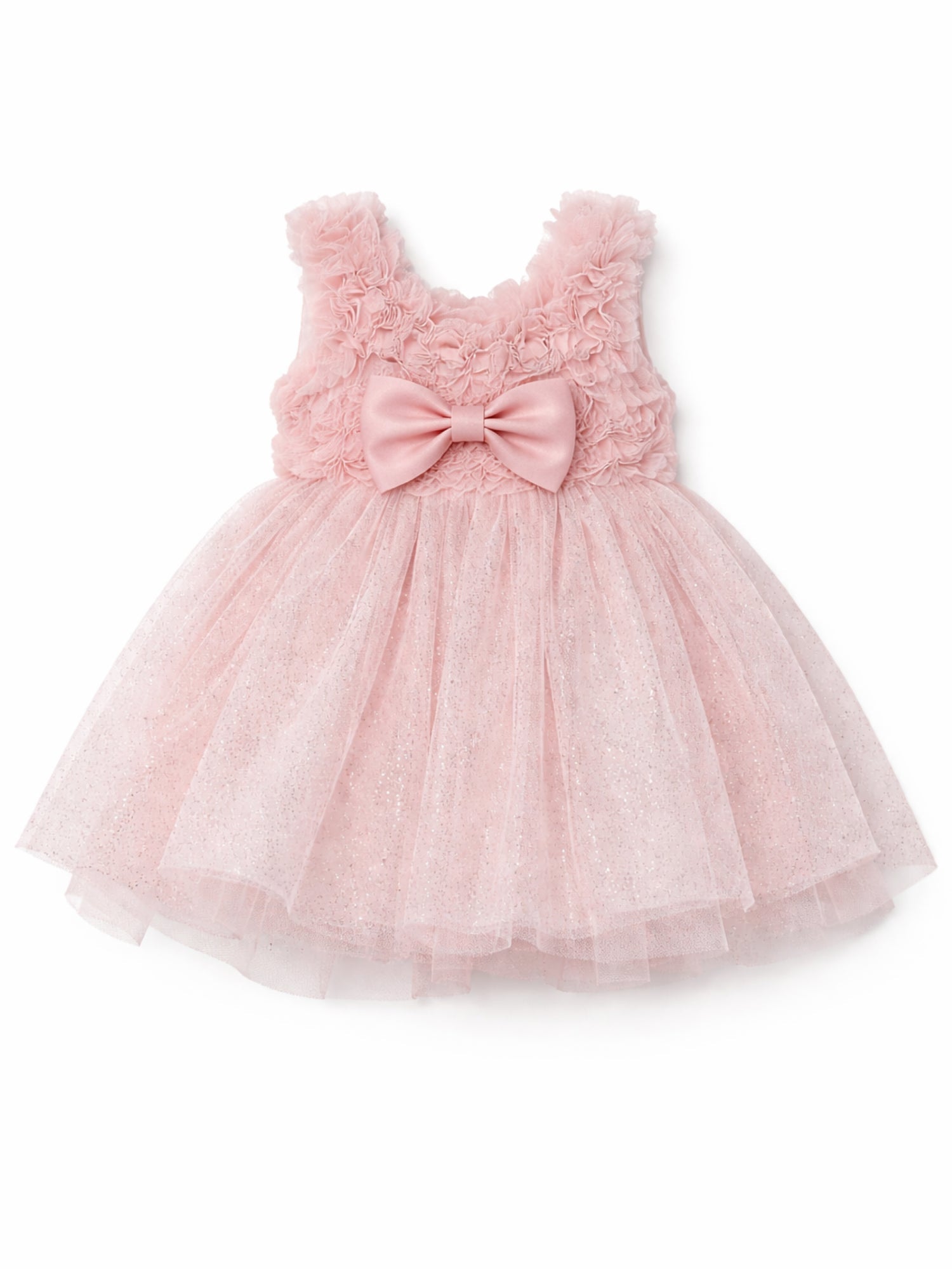 Colori Chiari abito neonata in tulle con rouches rosa FN108473-4552 84 COLORICHIARI 
