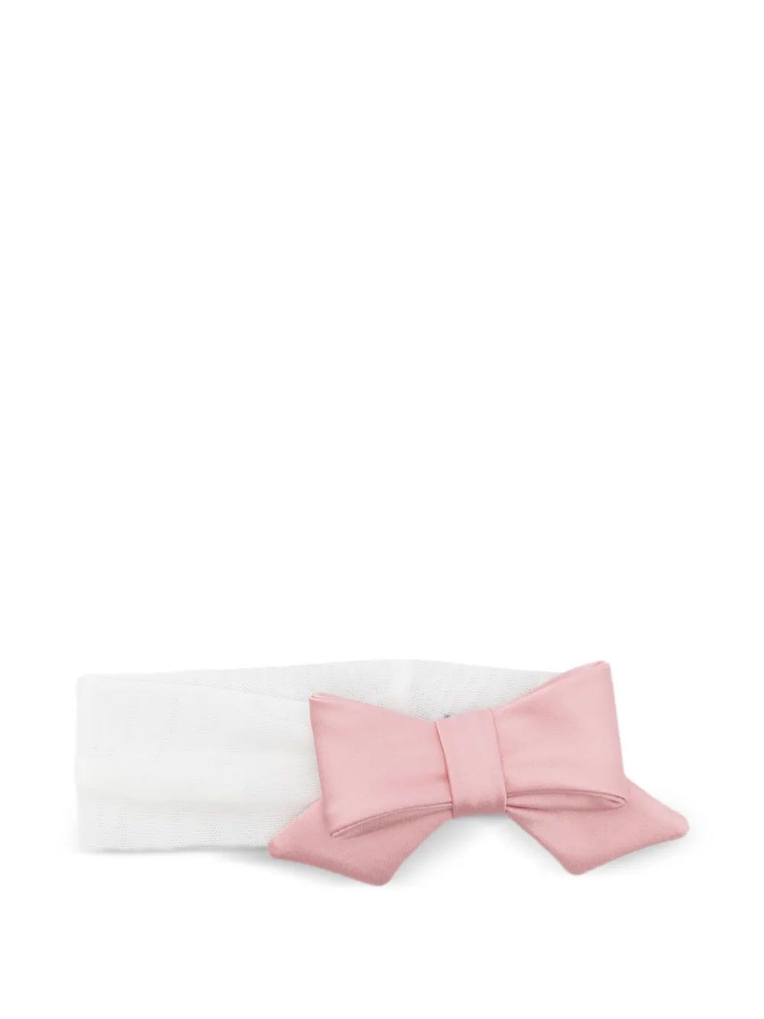 Colori Chiari fascetta neonata con fiocco bianco rosa FN978546-4844 84 COLORICHIARI 
