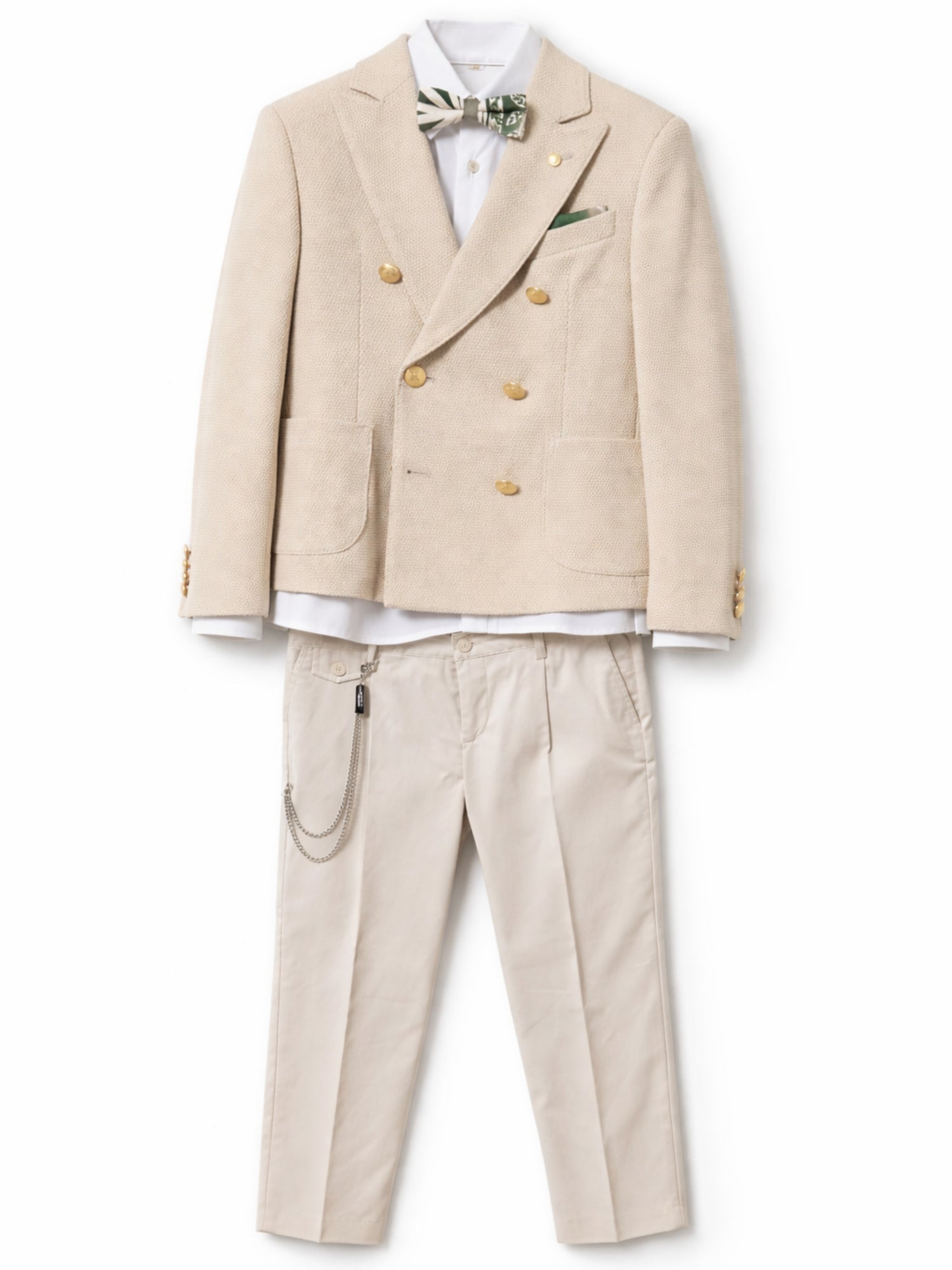 Colori Chiari completo elegante bambino con giacca doppiopetto beige MJ508380-4900 26 COLORICHIARI 