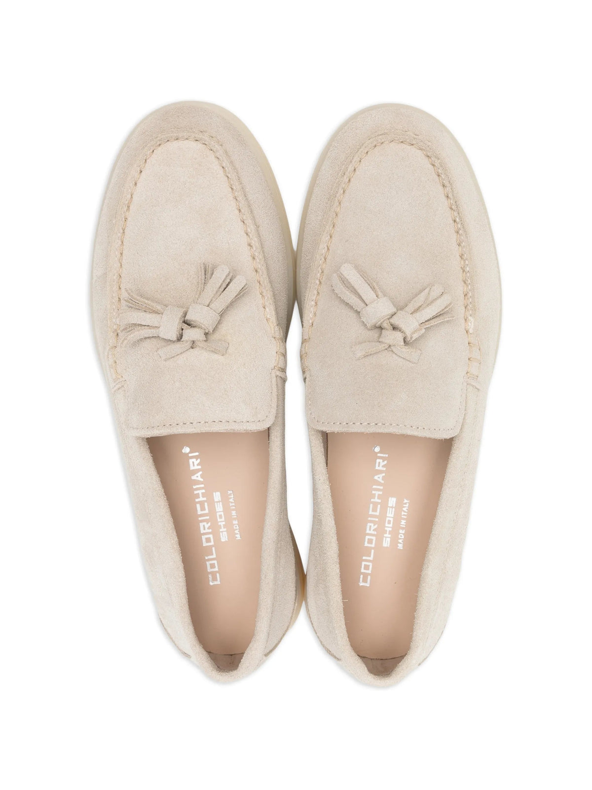 Colori Chiari mocassini bambino in pelle scamosciata ecrù MJ958492-4868 23 COLORICHIARI 