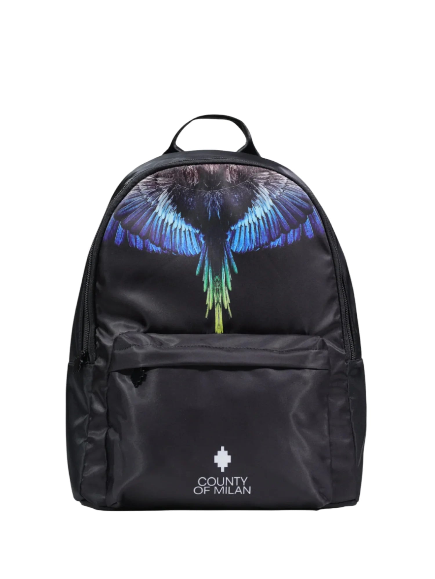 County of Milan zaino uomo in nylon con stampa iconica nero COMAS260309 BLACK-ROYAL WINGS COUNTY OF MILAN 